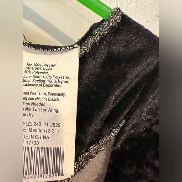 Girls black & gray girls witch costume dress size 2-3T - Picture 2 of 5